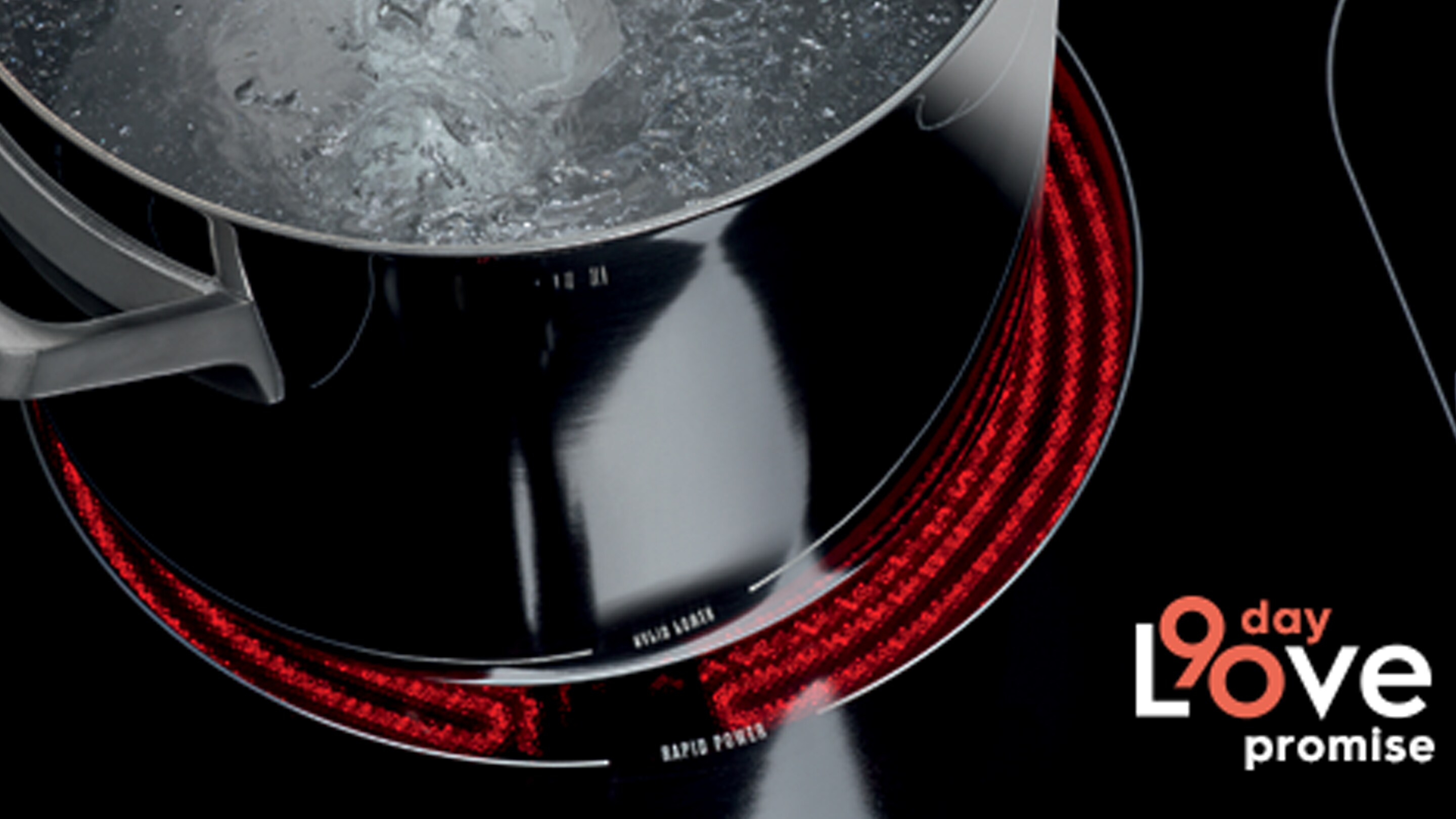 An Electrolux induction hob with a 90 day money back guarantee