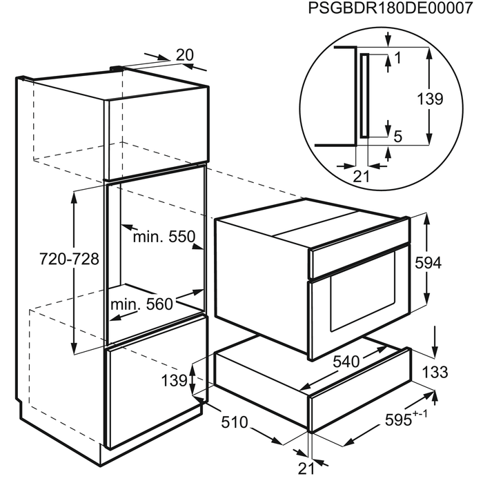 Installation Diagram with product measurements