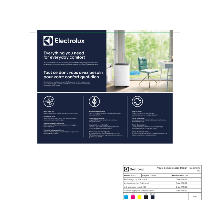 Electrolux - Портативний кондиціонер - EXP26U338CW