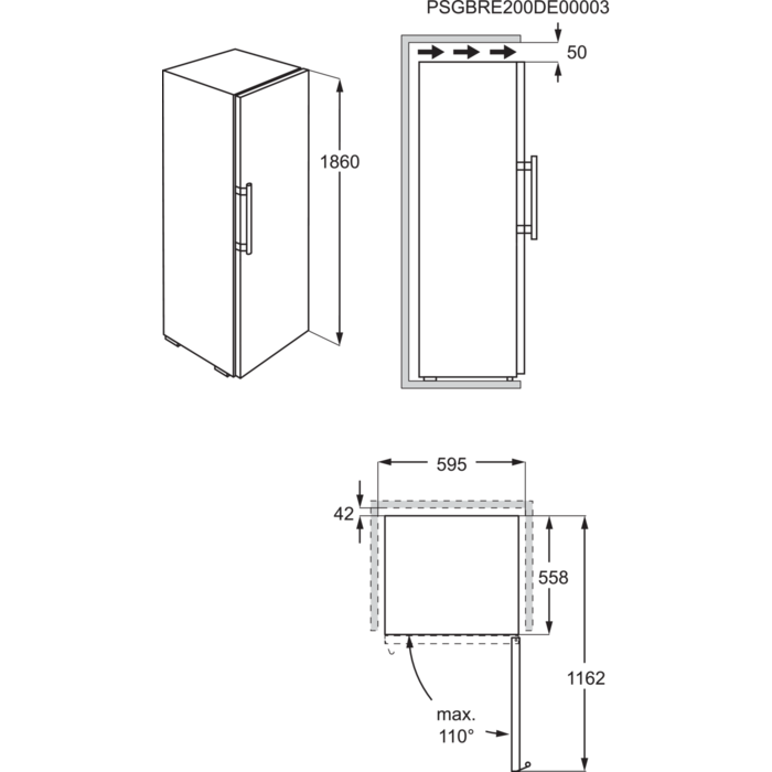 Installation Diagram with product measurements