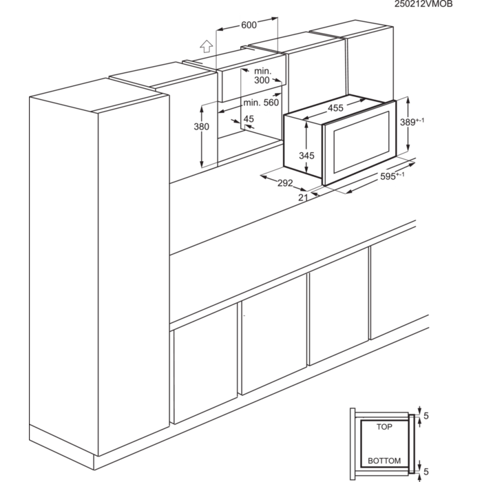 Installation Diagram with product measurements