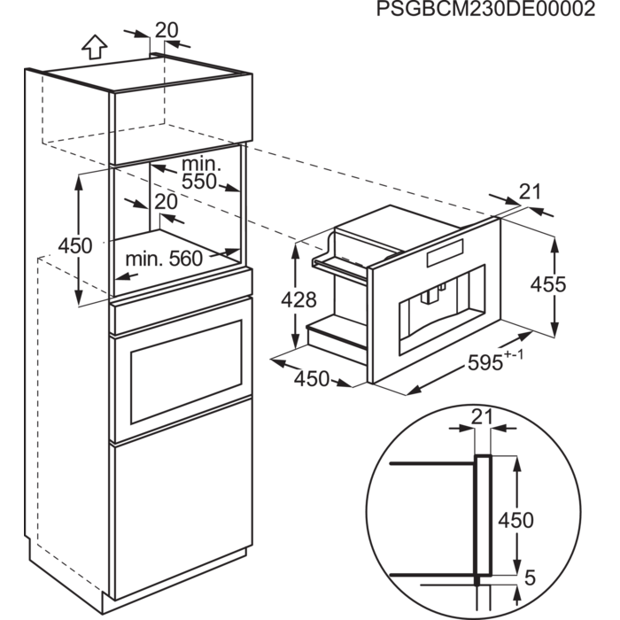 Installation Diagram with product measurements
