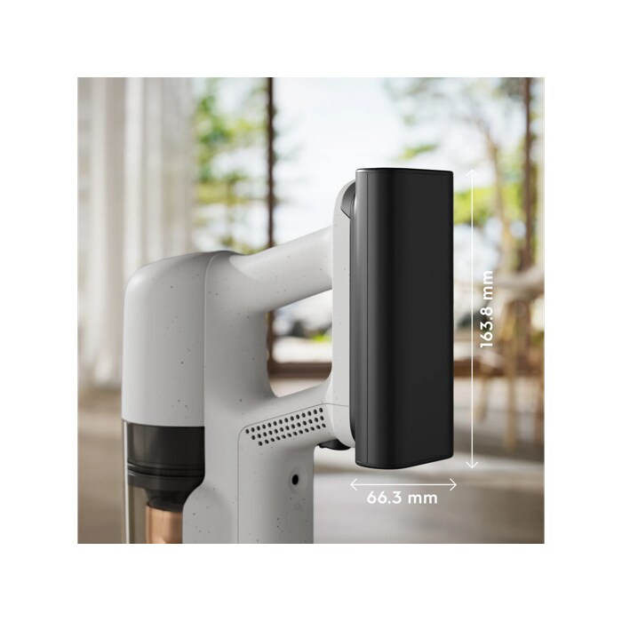 Battery-powered hand unit designed for easy portability.