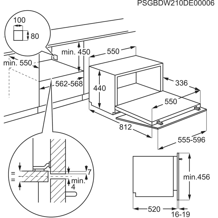 Installation Diagram with product measurements