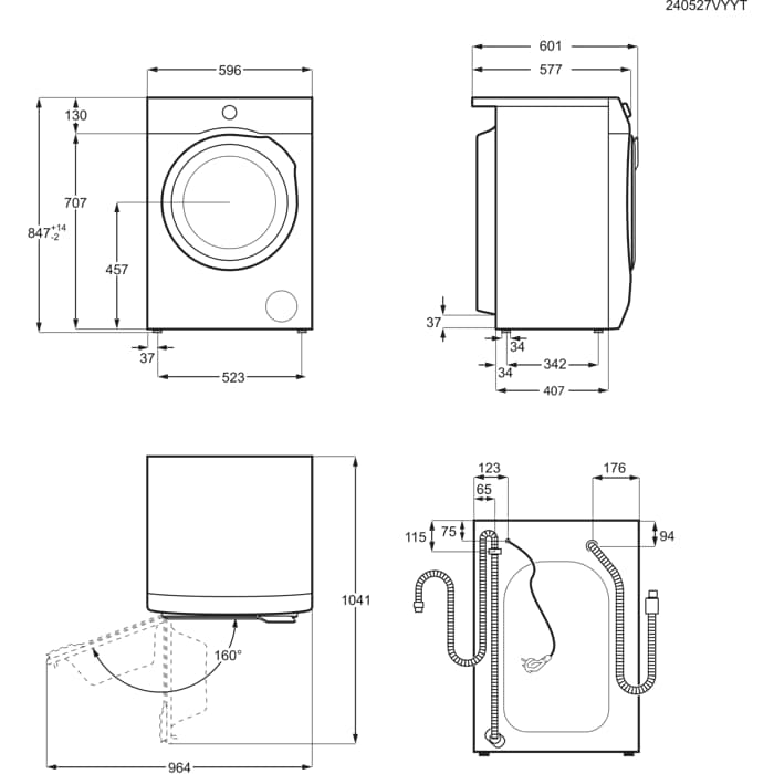 Installation Diagram with product measurements
