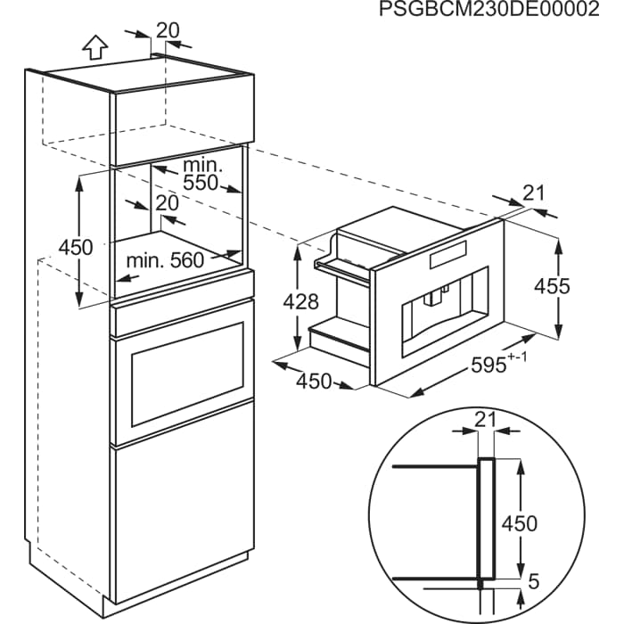 Installation Diagram with product measurements