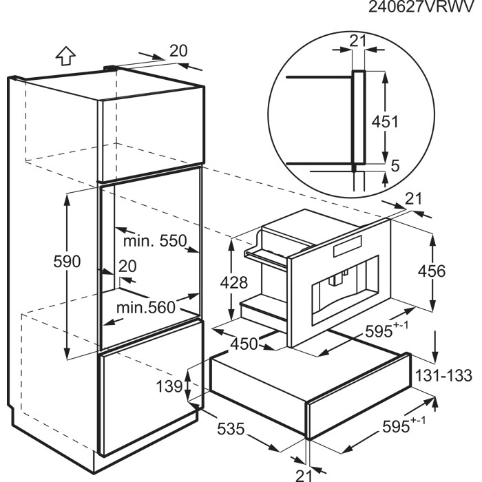 Installation Diagram with product measurements