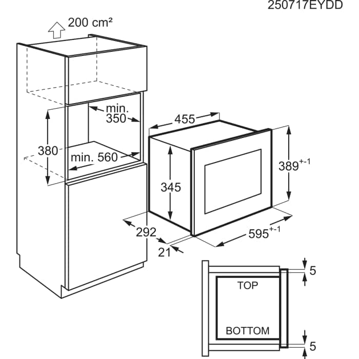 Installation Diagram with product measurements