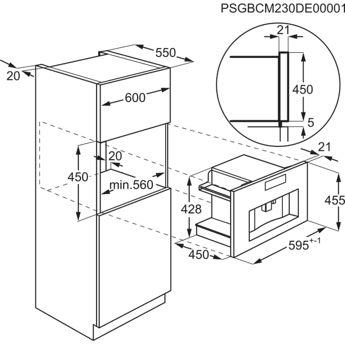 Installation Diagram with product measurements