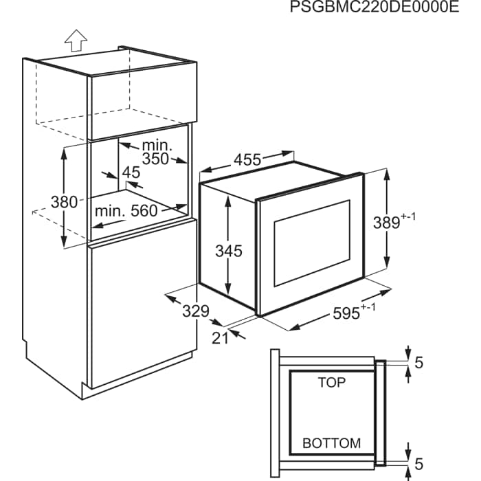 Installation Diagram with product measurements