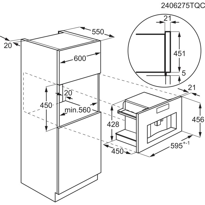 Installation Diagram with product measurements