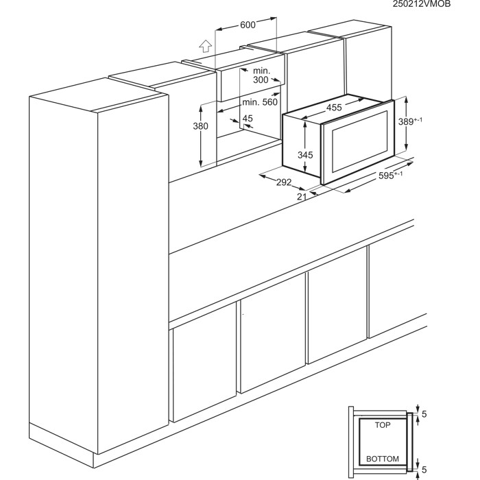 Installation Diagram with product measurements