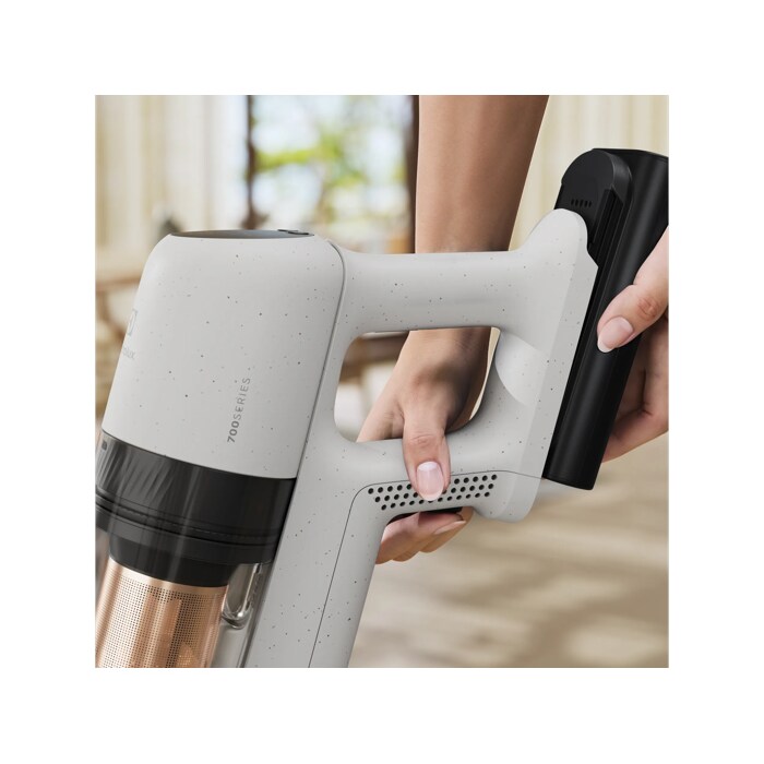 Battery-powered hand unit with compact design for easy portability and simple use.