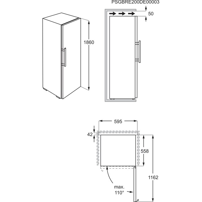 Installation Diagram with product measurements