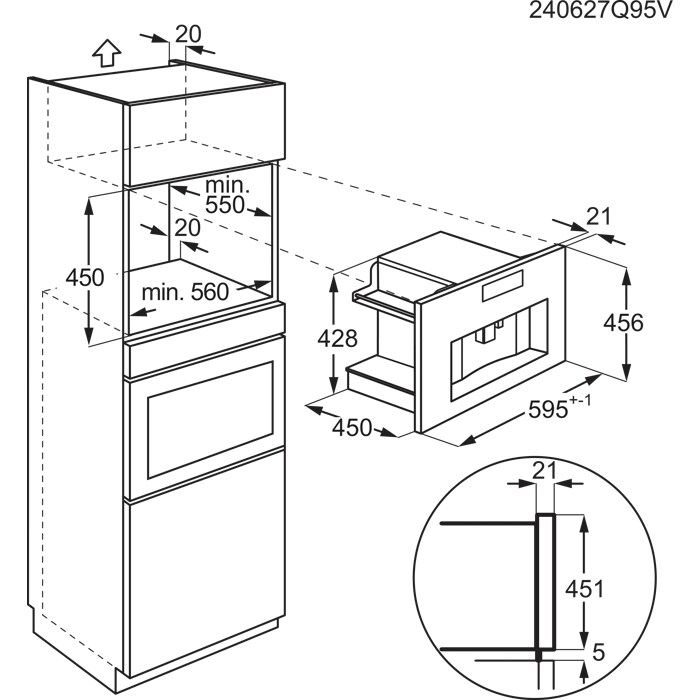 Installation Diagram with product measurements