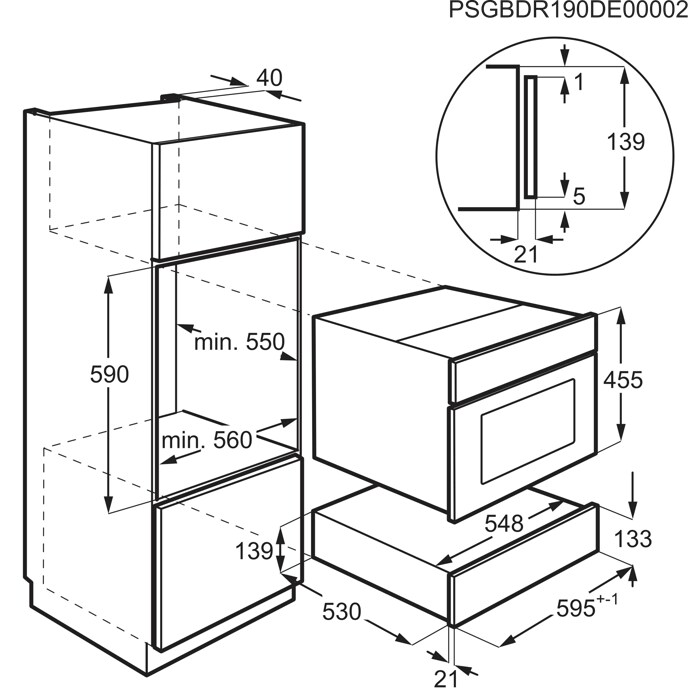 Installation Diagram with product measurements