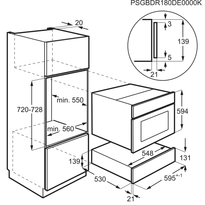 Installation Diagram with product measurements