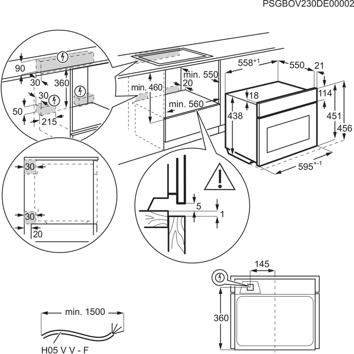 Installation Diagram with product measurements