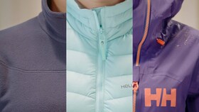 Три різних види курток Helly Hansen.