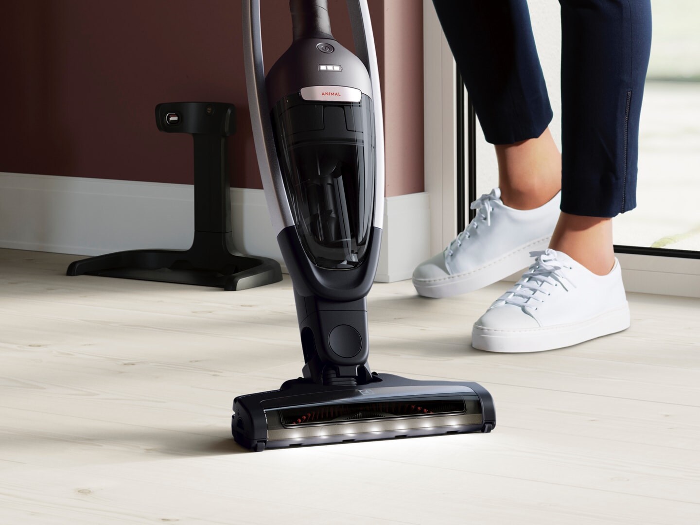 Two sneakers & vacuum