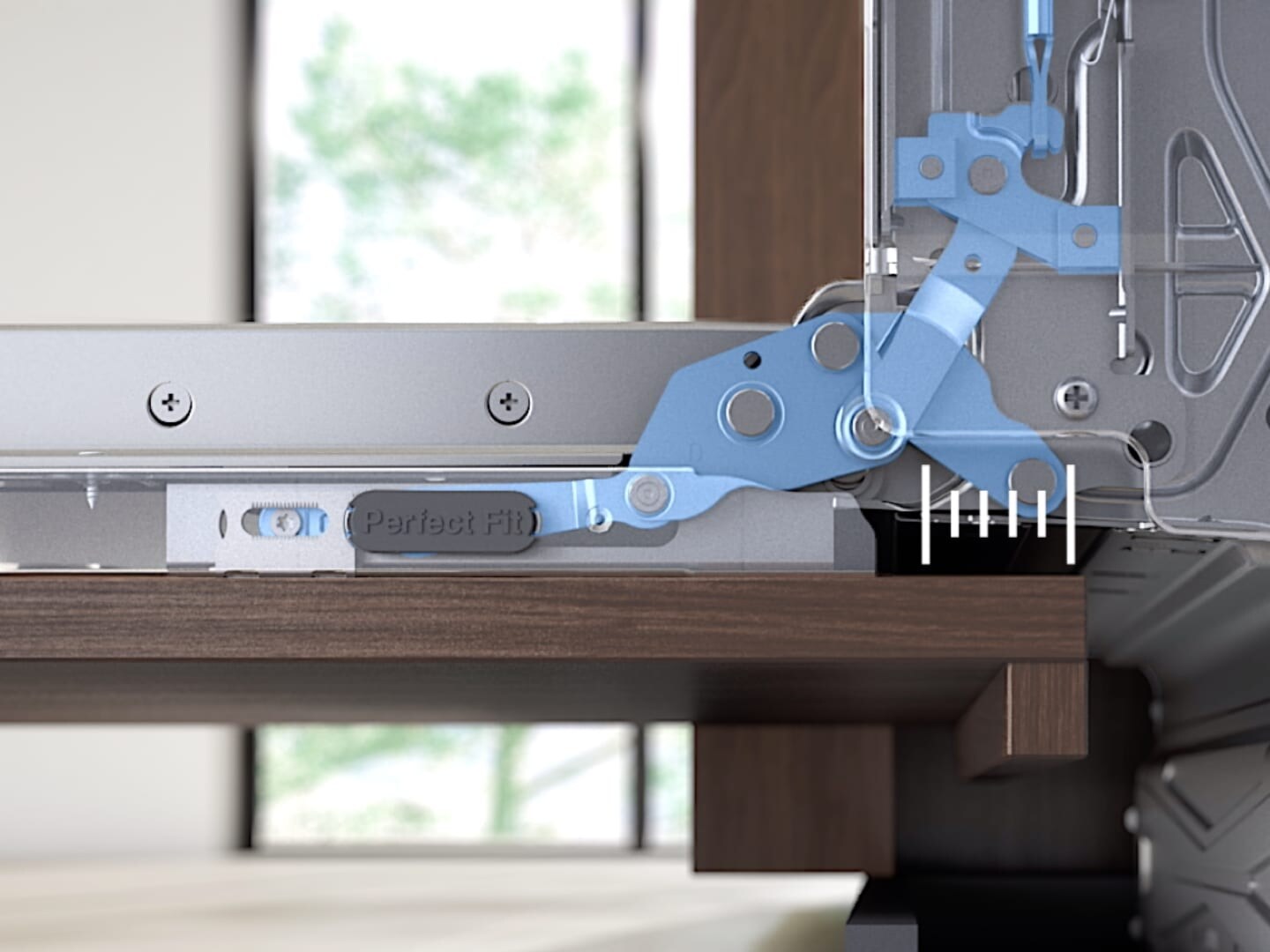 sliding hinges on dishwasher