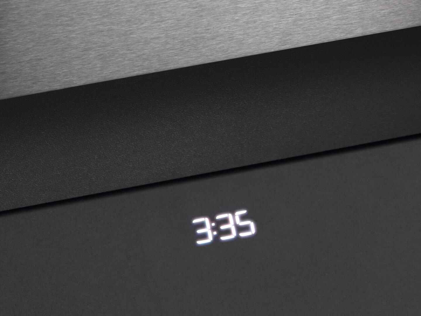digital clock on dishwasher