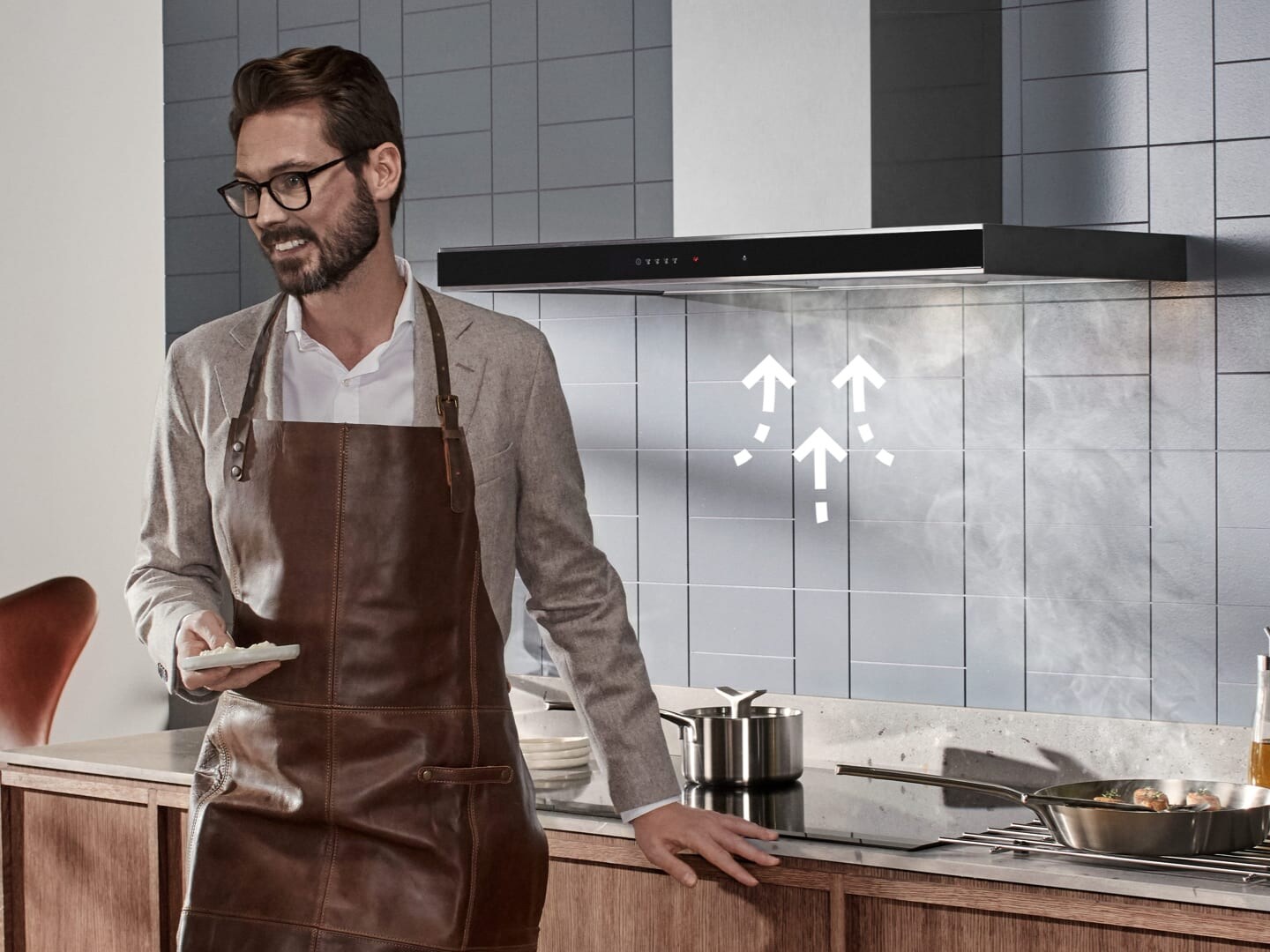 man cooking food